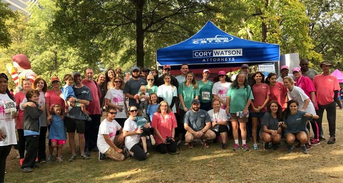 cory watson attorneys komen race for a cure breast cancer birmingham