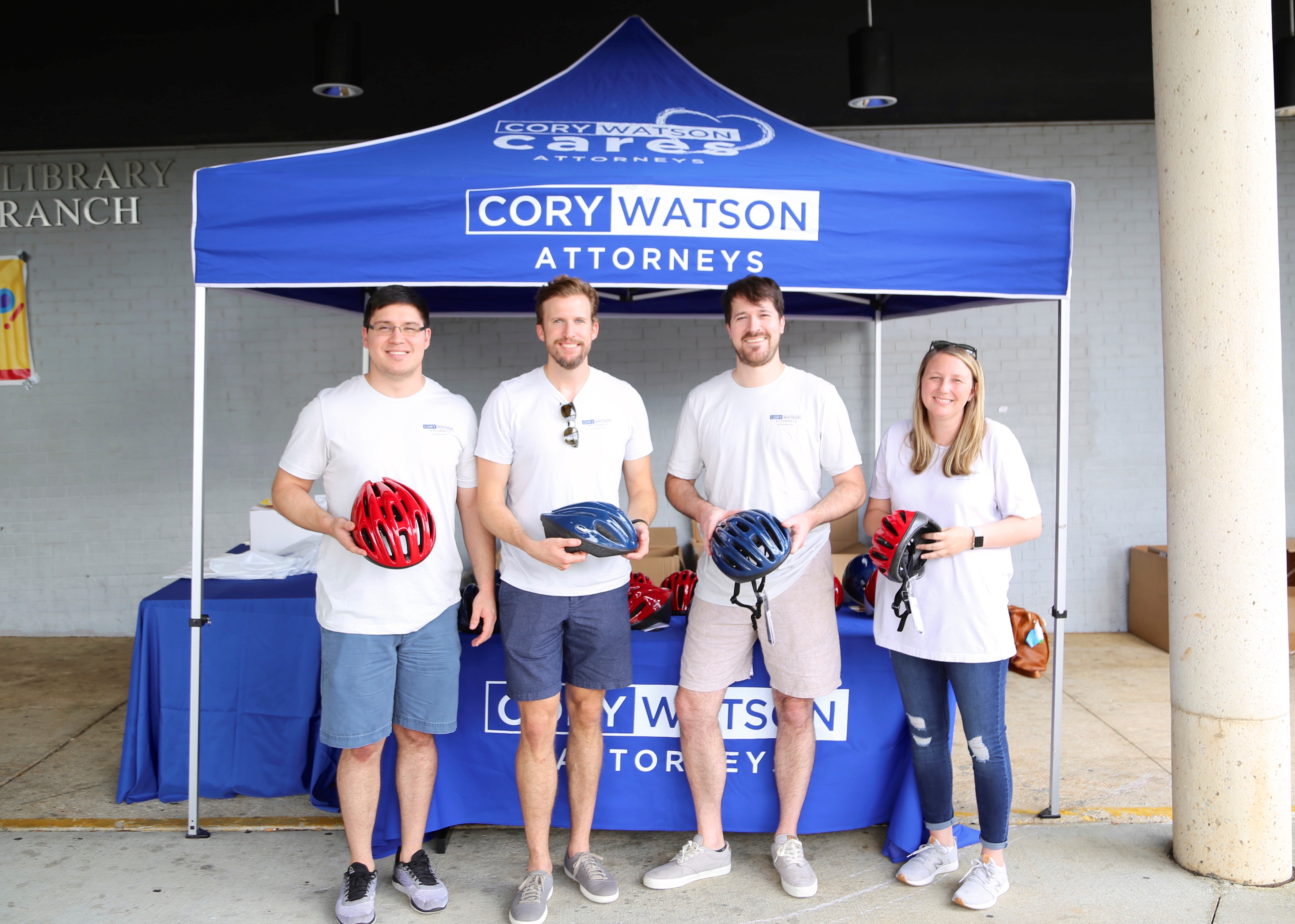 Cory Watson Attorneys Read and Romp Bicycle Safety Helmets for Kids