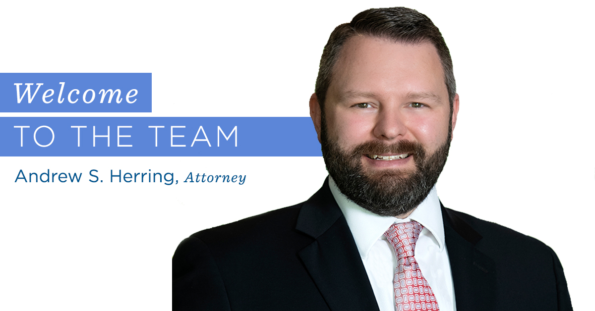 new associate attorney andrew s herring cory watson attorneys cory watson
