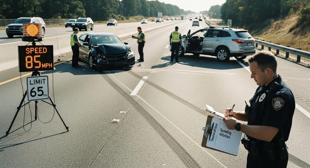 speeding highway crash-compensation